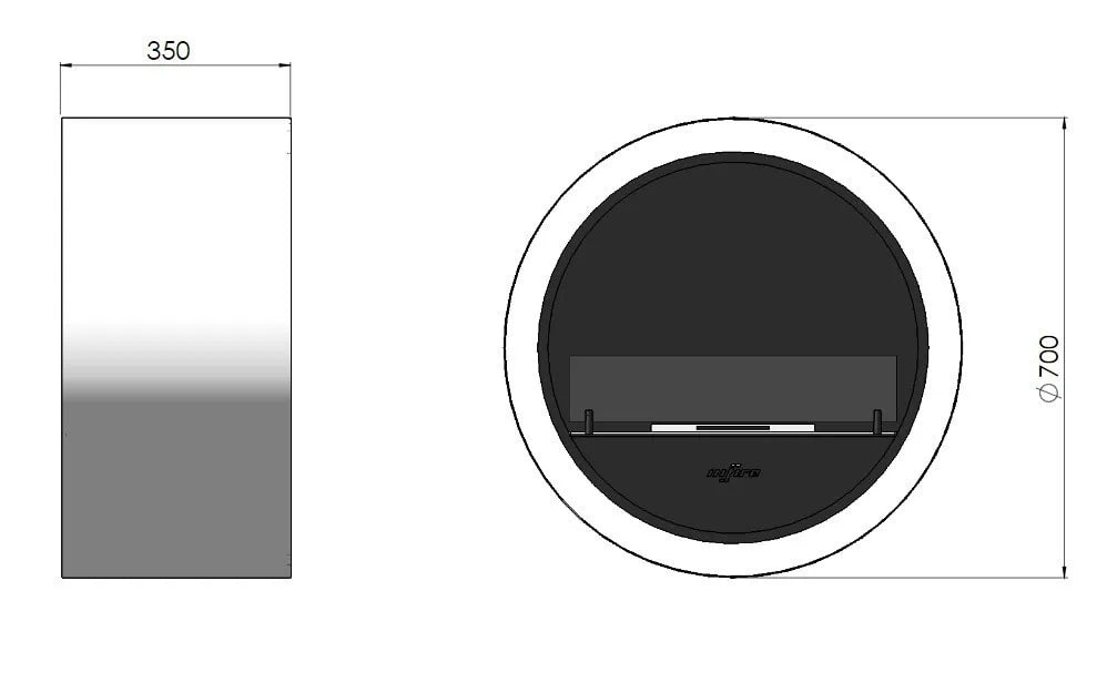 Incyrcle Wall Bio-Ethanol Wandhaard – Infire