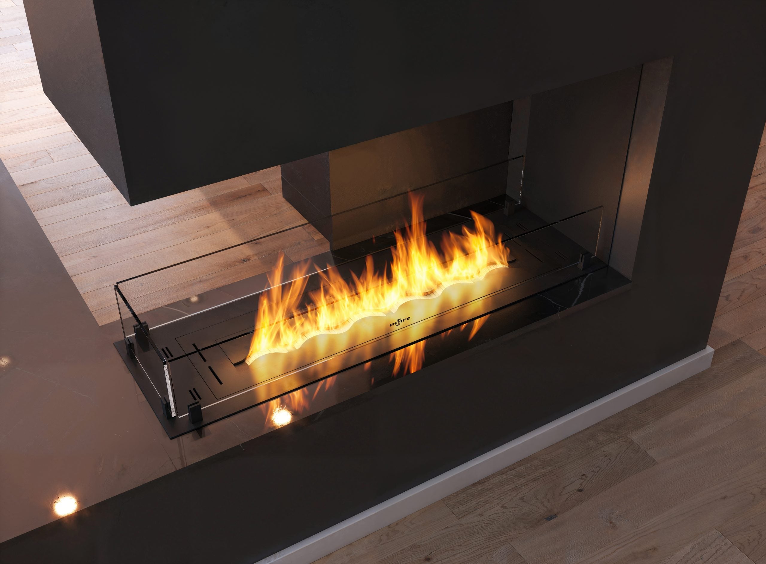 Inside U Slim Bio-Ethanol Inbouwhaard Driezijdig – Infire