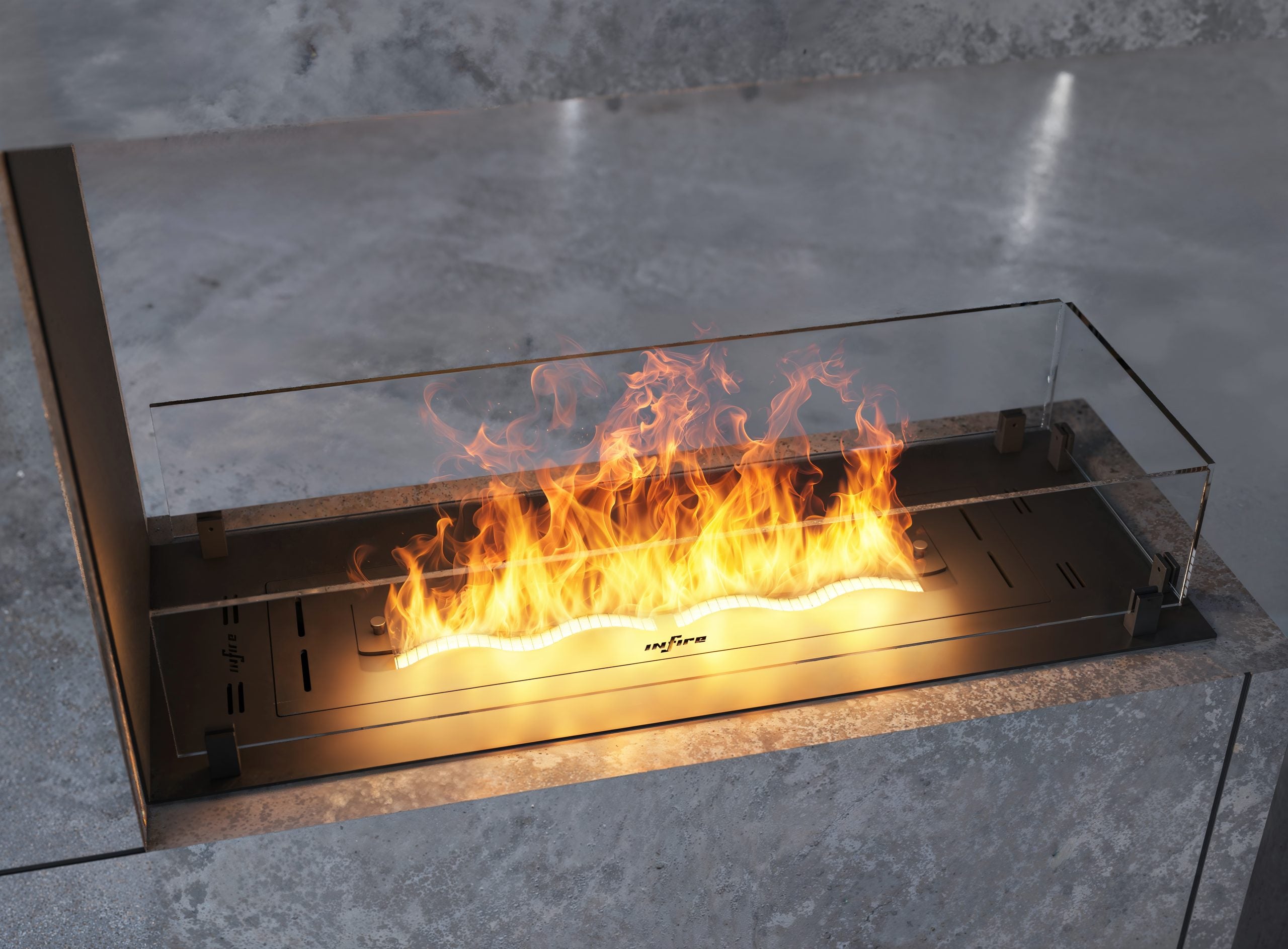 Inside U Slim Bio-Ethanol Inbouwhaard Driezijdig – Infire