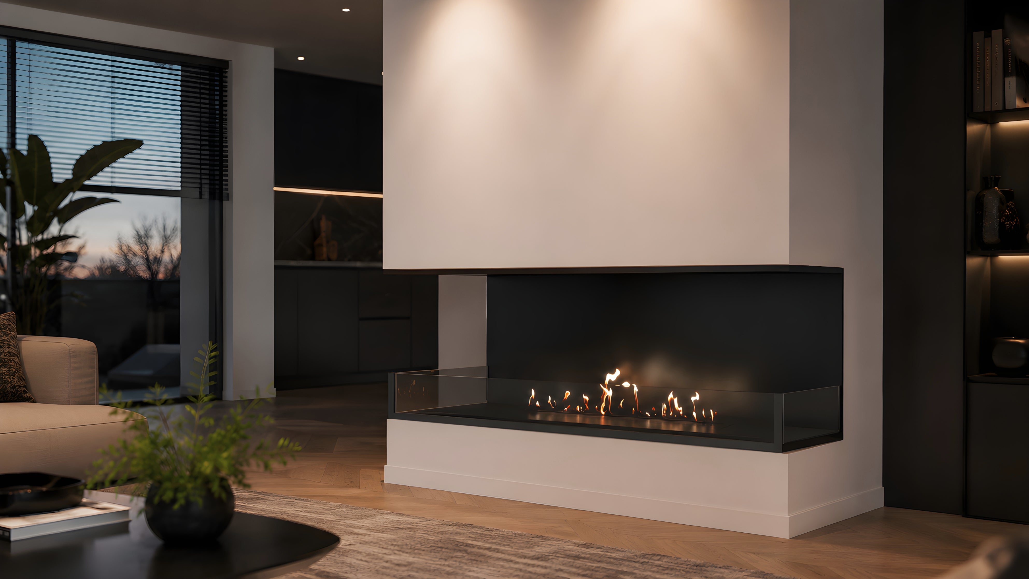 Made Driezijdig inbouwhaard sfeerbeeld interieur