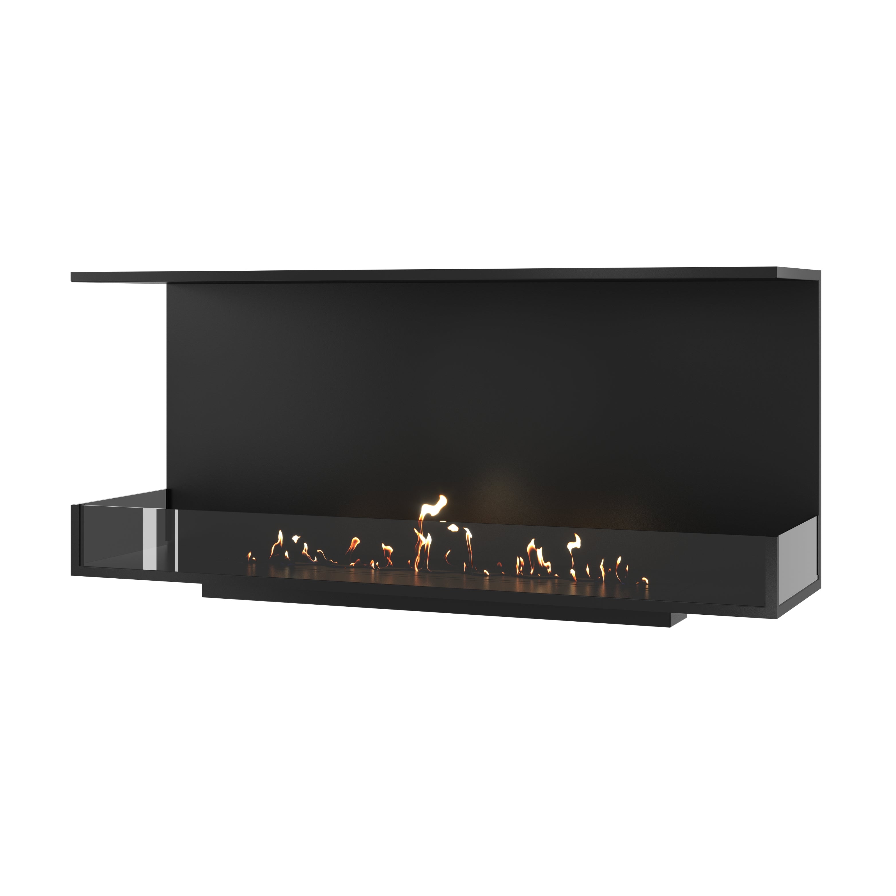 Made Driezijdig inbouwhaard 140 cm