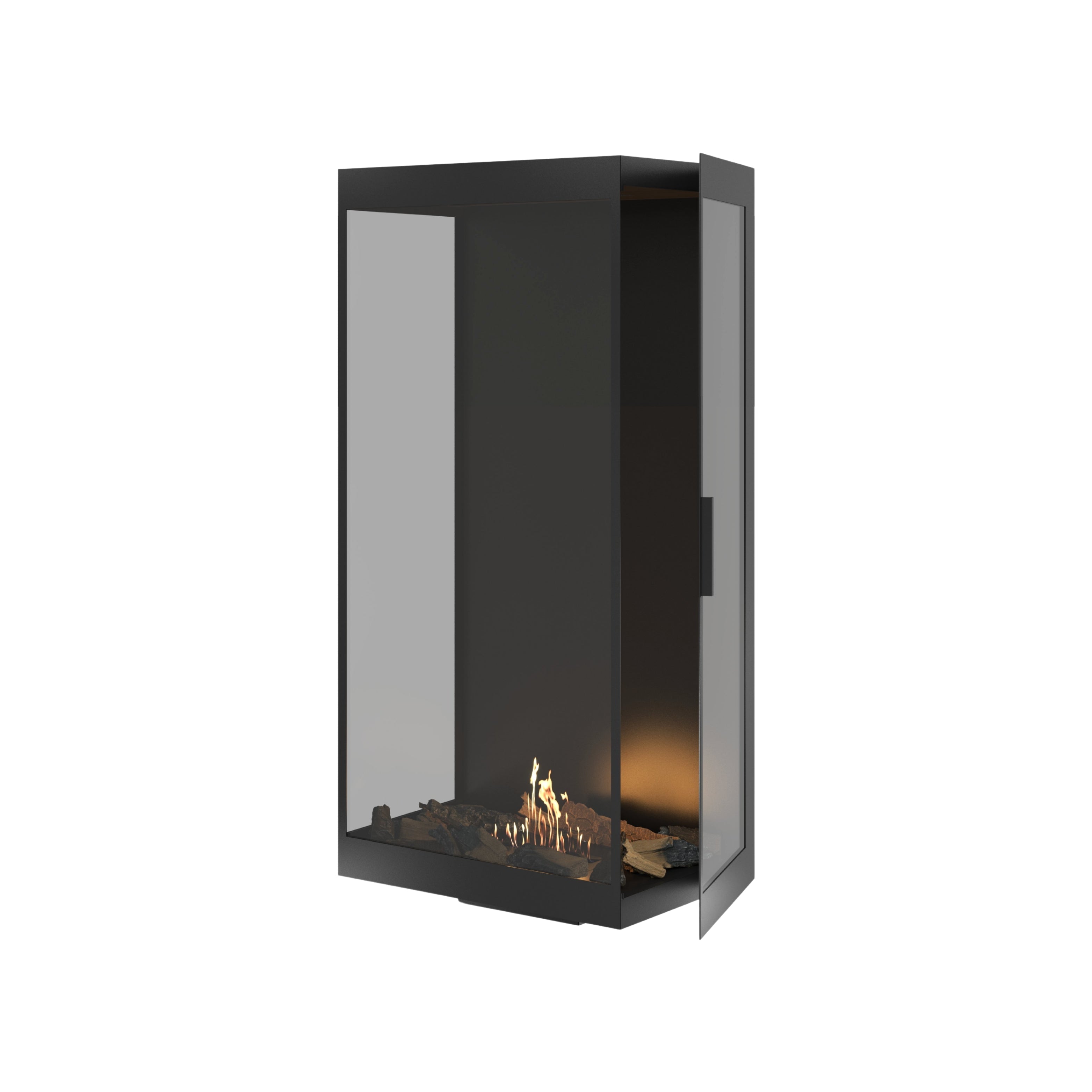 Made Driezijdig Bio-ethanol Roomdivider Volle Glas – Vertical