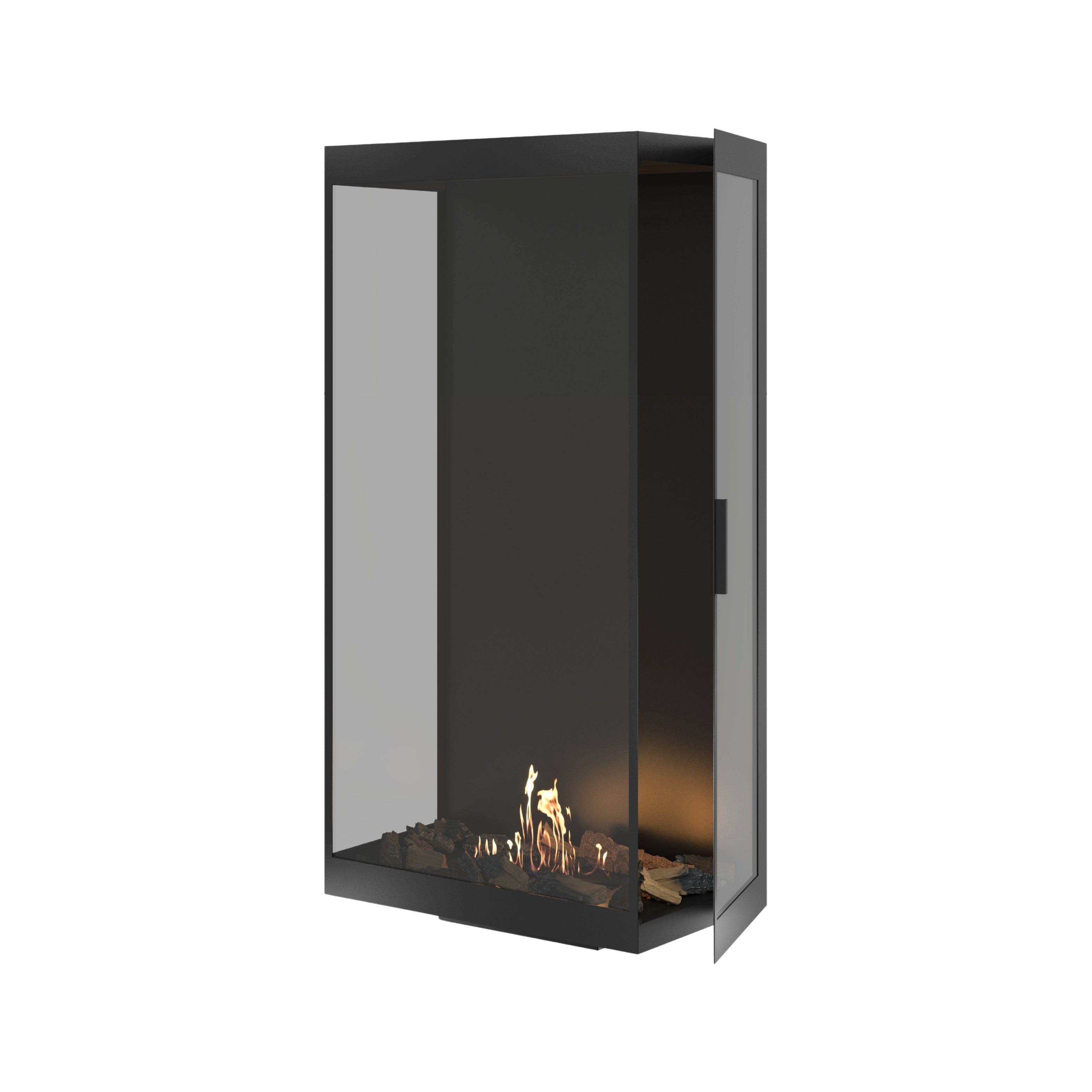 Made driezijdig roomdivider volle glas 70 x 120 cm