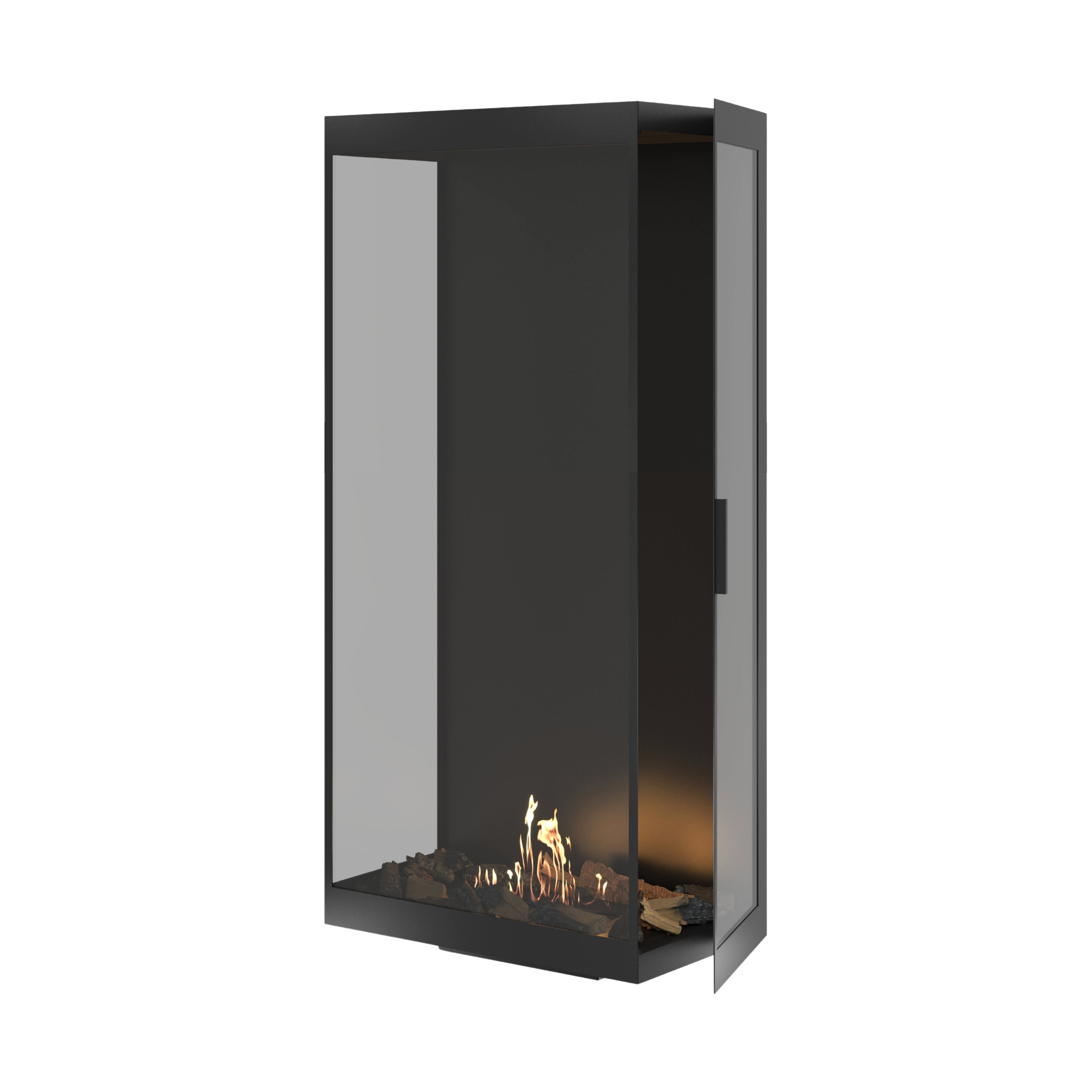 Made driezijdig roomdivider volle glas 70 x 140 cm