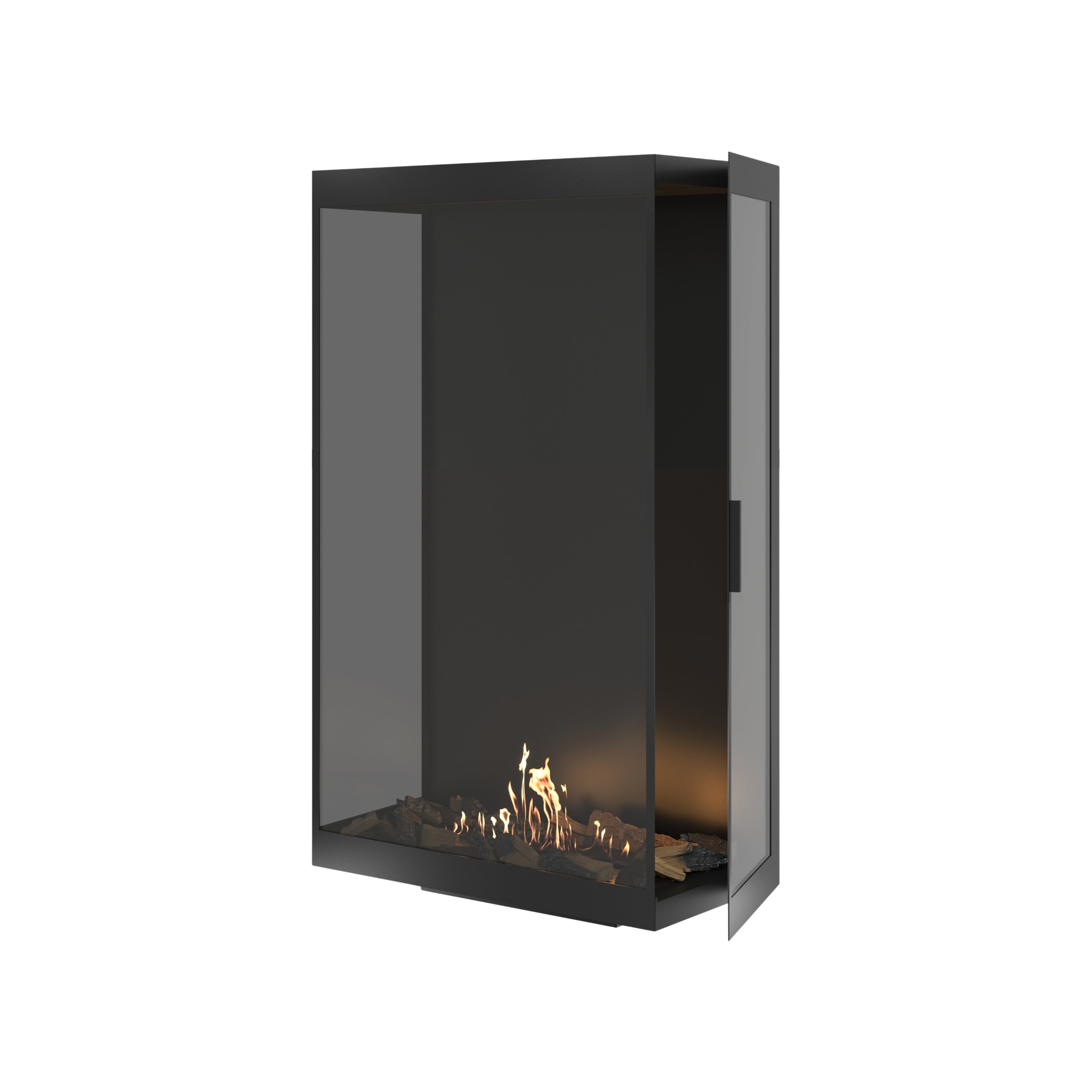 Made driezijdig roomdivider volle glas 80 x 100 cm