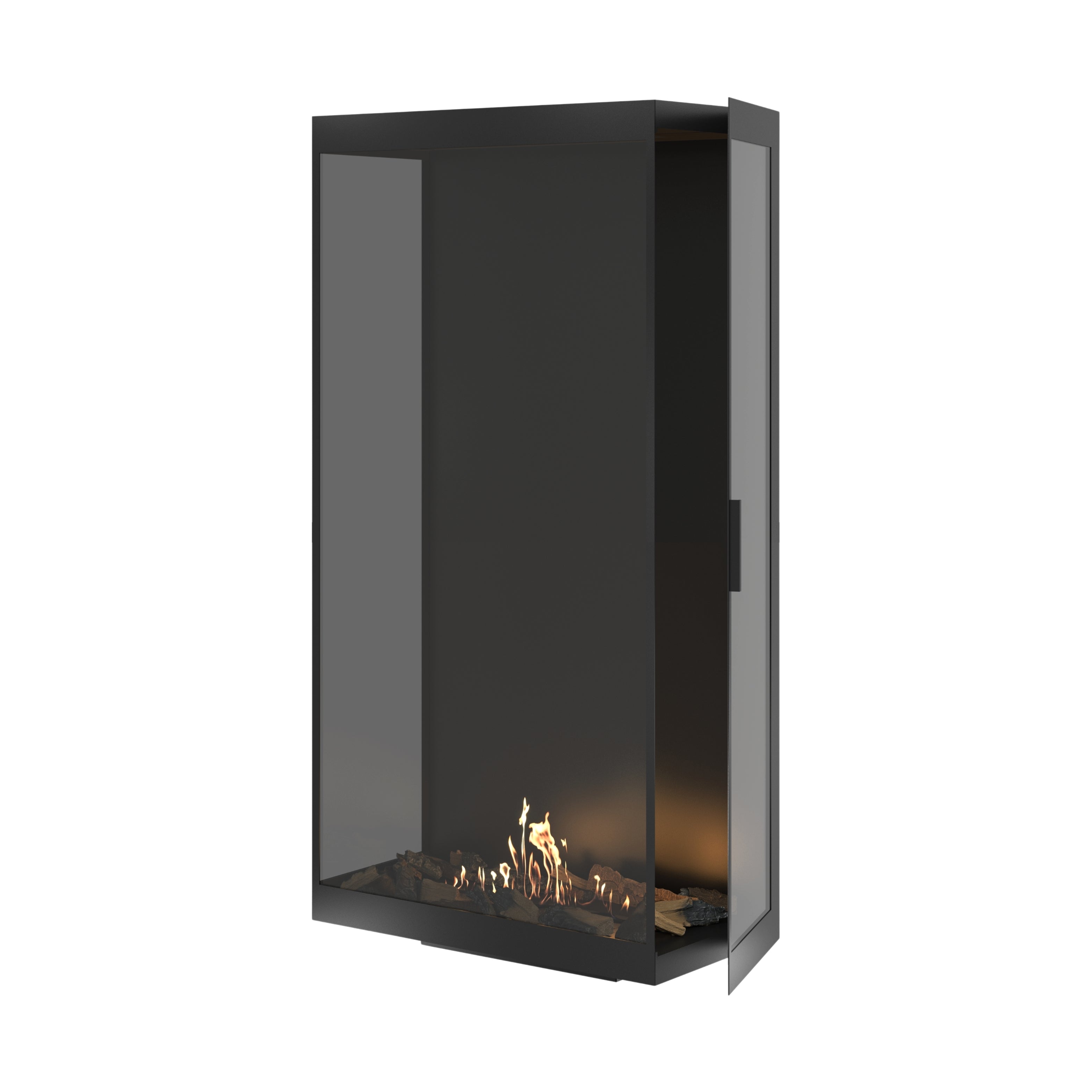 Made driezijdig roomdivider volle glas 80 x 140 cm