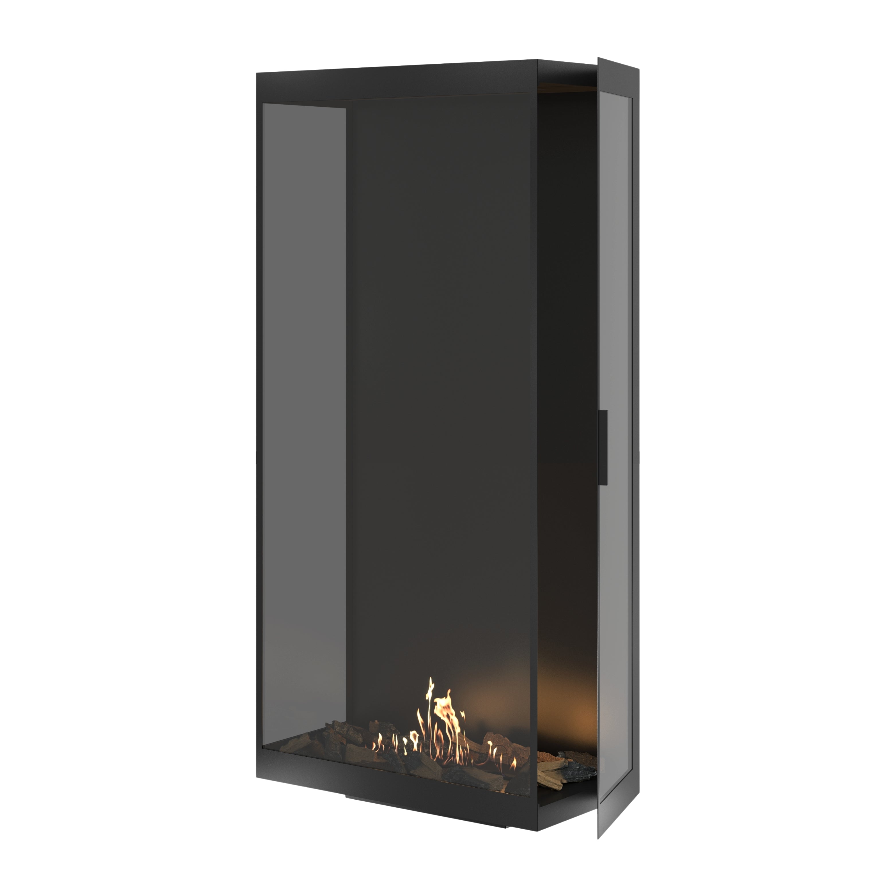 Made driezijdig roomdivider volle glas 80 x 160 cm