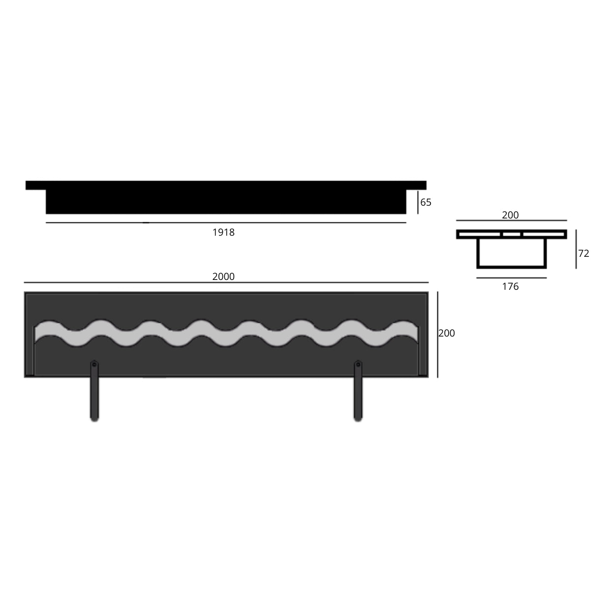 MELLA PRO WAVE BIO ETHANOL BRANDER 200 CM