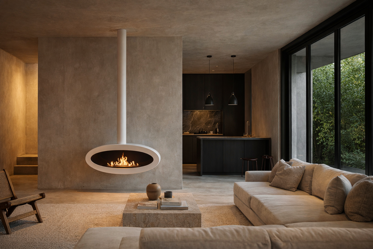 Ova Tube plafondhaard sfeerbeeld interieur