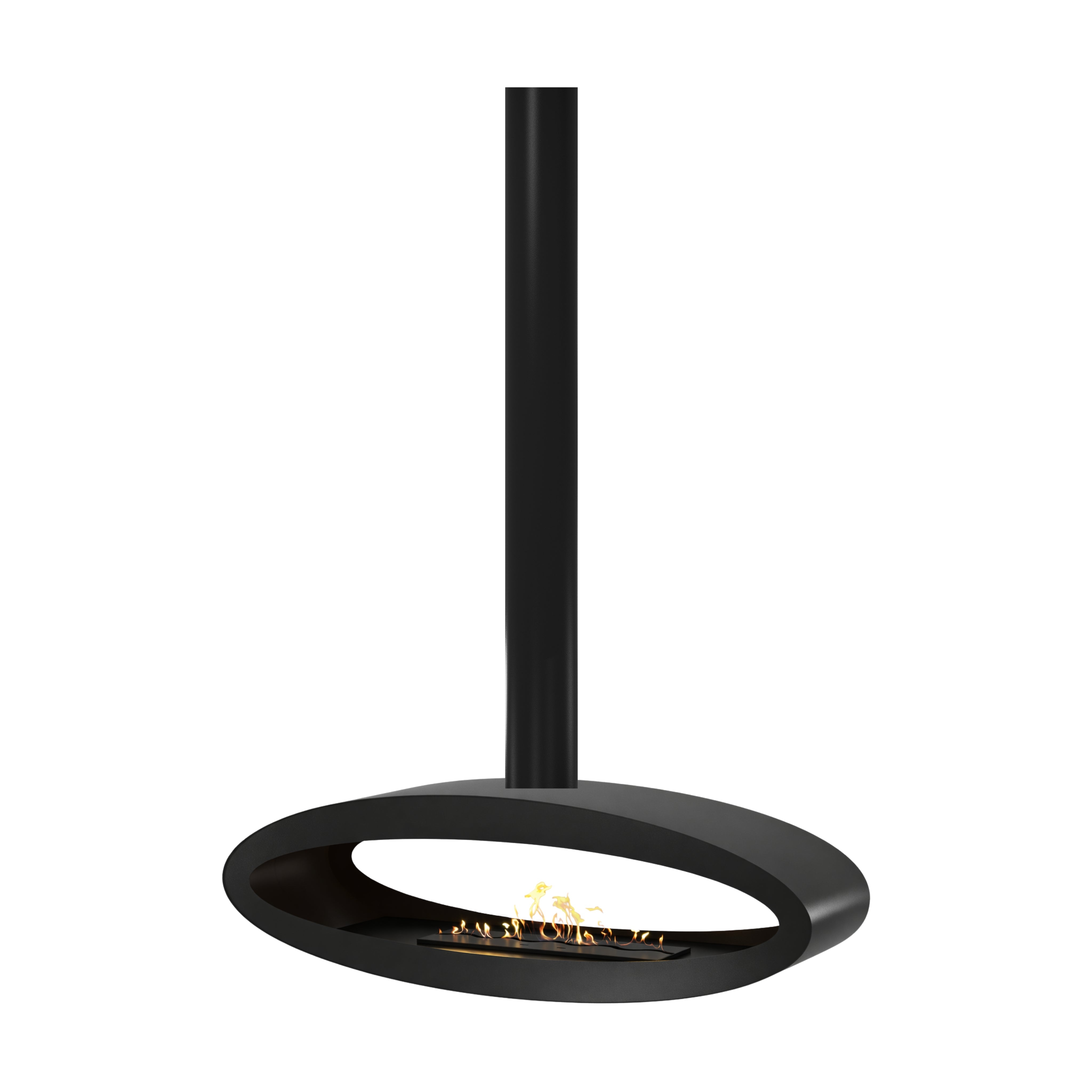 Ova Tube plafondhaard zwart 120 cm Doorkijk