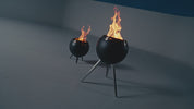 höfats MOON 45 Plancha Grillset Hoog Volledig Zwart