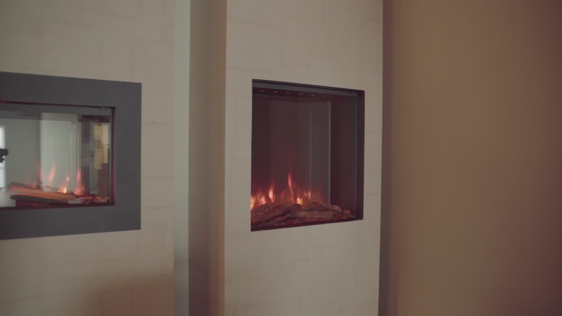 Video van de Flamente View Elektrische Inbouwhaard met levensecht vlambeeld