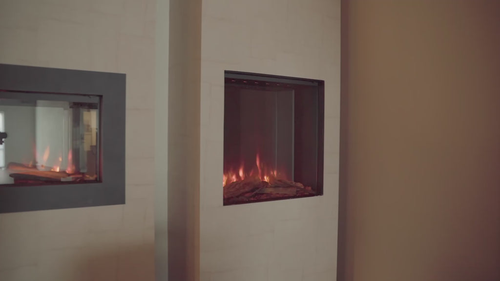 Video van de Flamente View Elektrische Inbouwhaard met levensecht vlambeeld