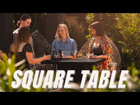 Planika Square Table high - Luxe bartafel met gashaard