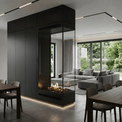 Saint roomdivider doorkijkhaard sfeerbeeld interieur