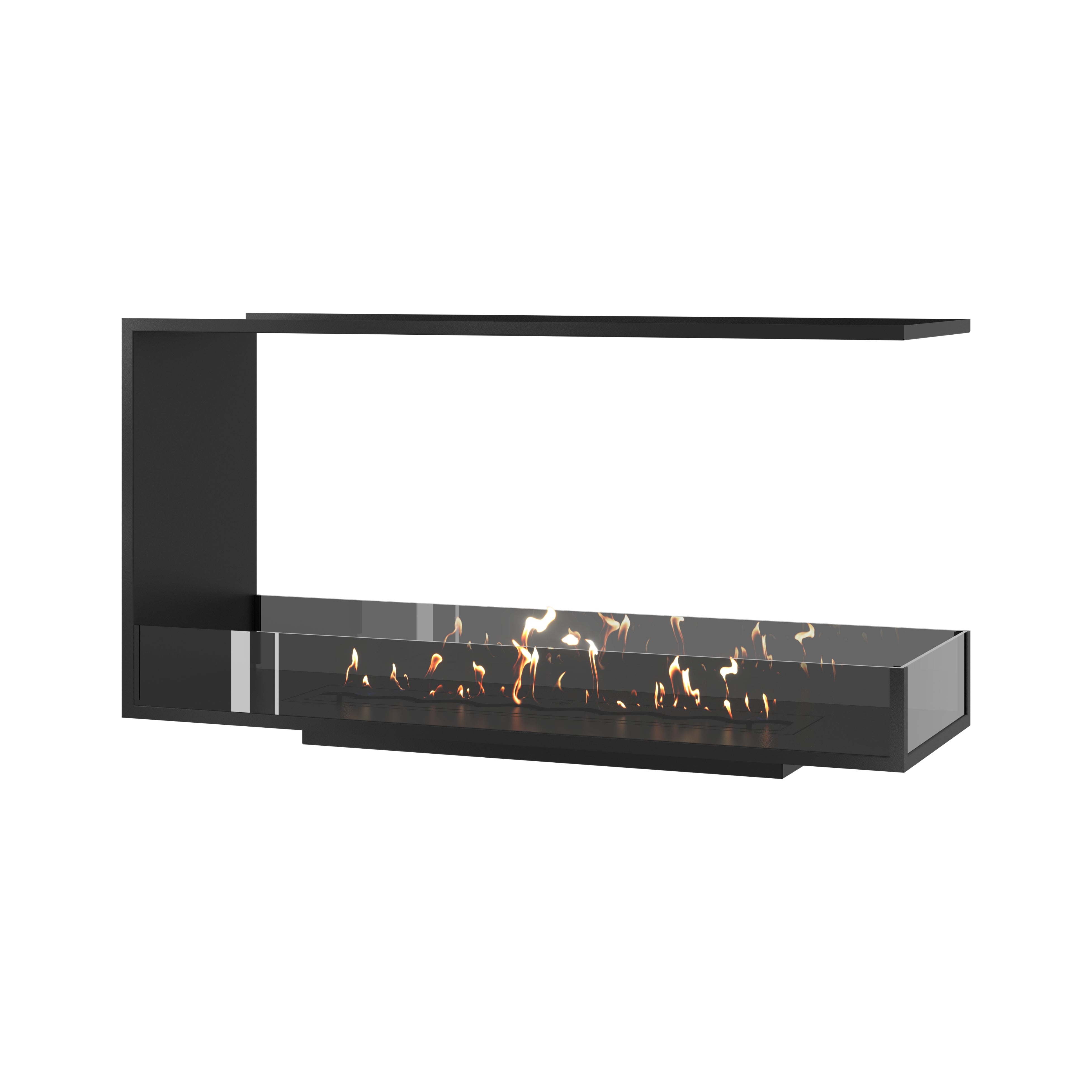 Saint U-vorm driezijdige inbouwhaard 120 cm