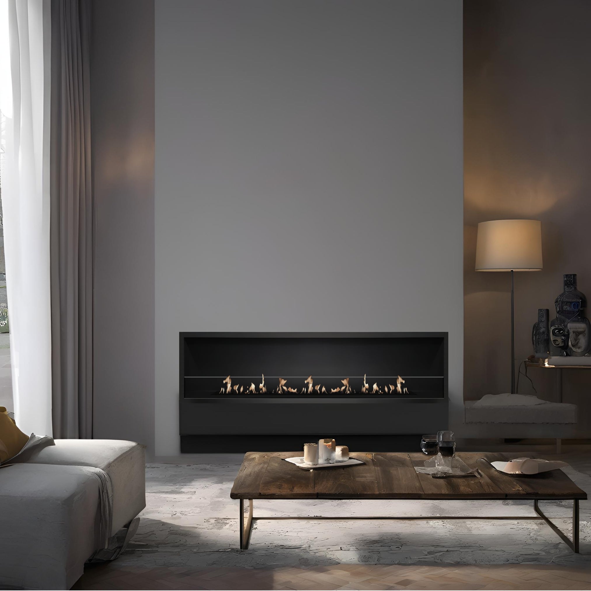 Selected Enkelzijdige Inbouwhaard 180 cm - Holdbarefires