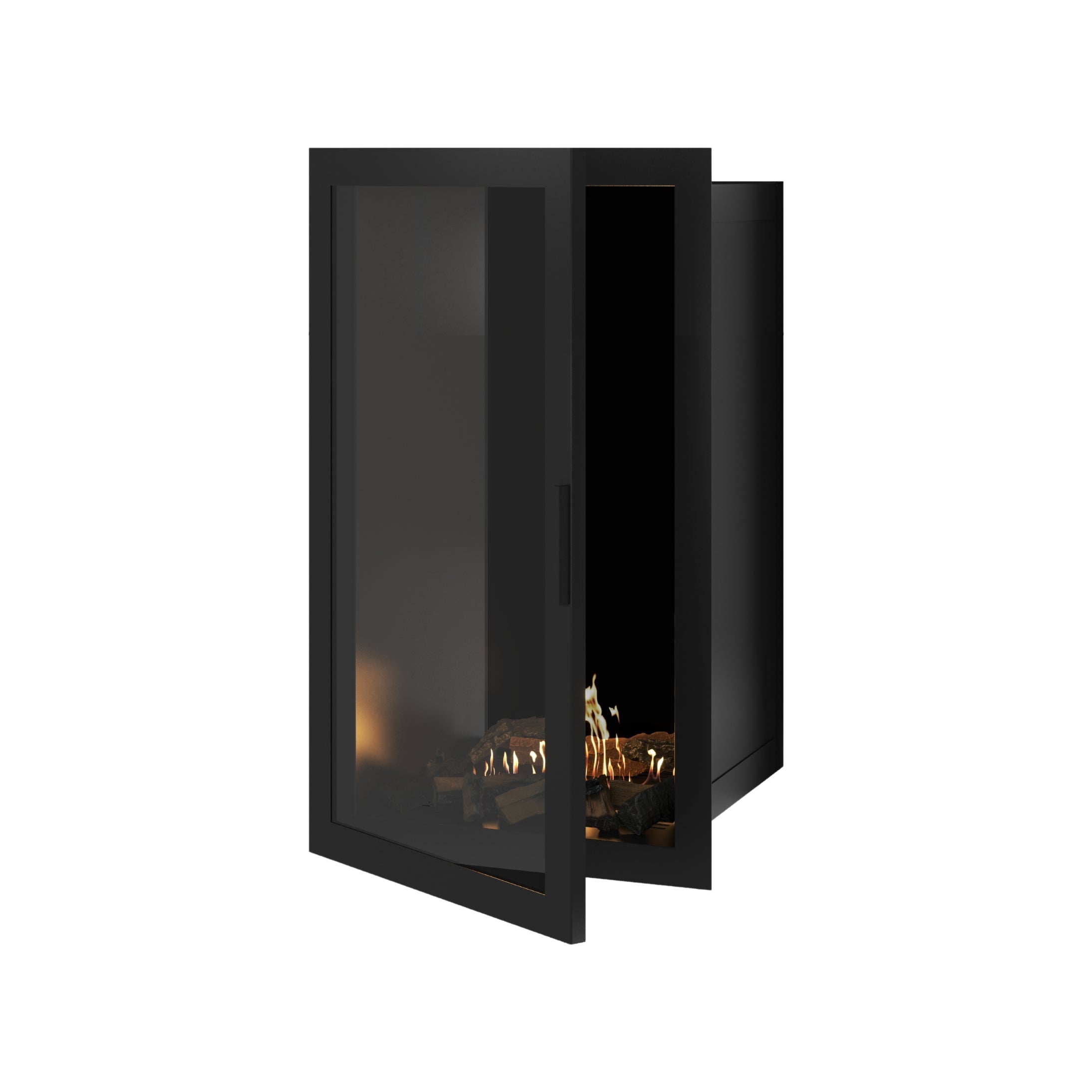 Selected Vertical Bio-ethanol Inbouwhaard Volle Glas – Enkelzijdig
