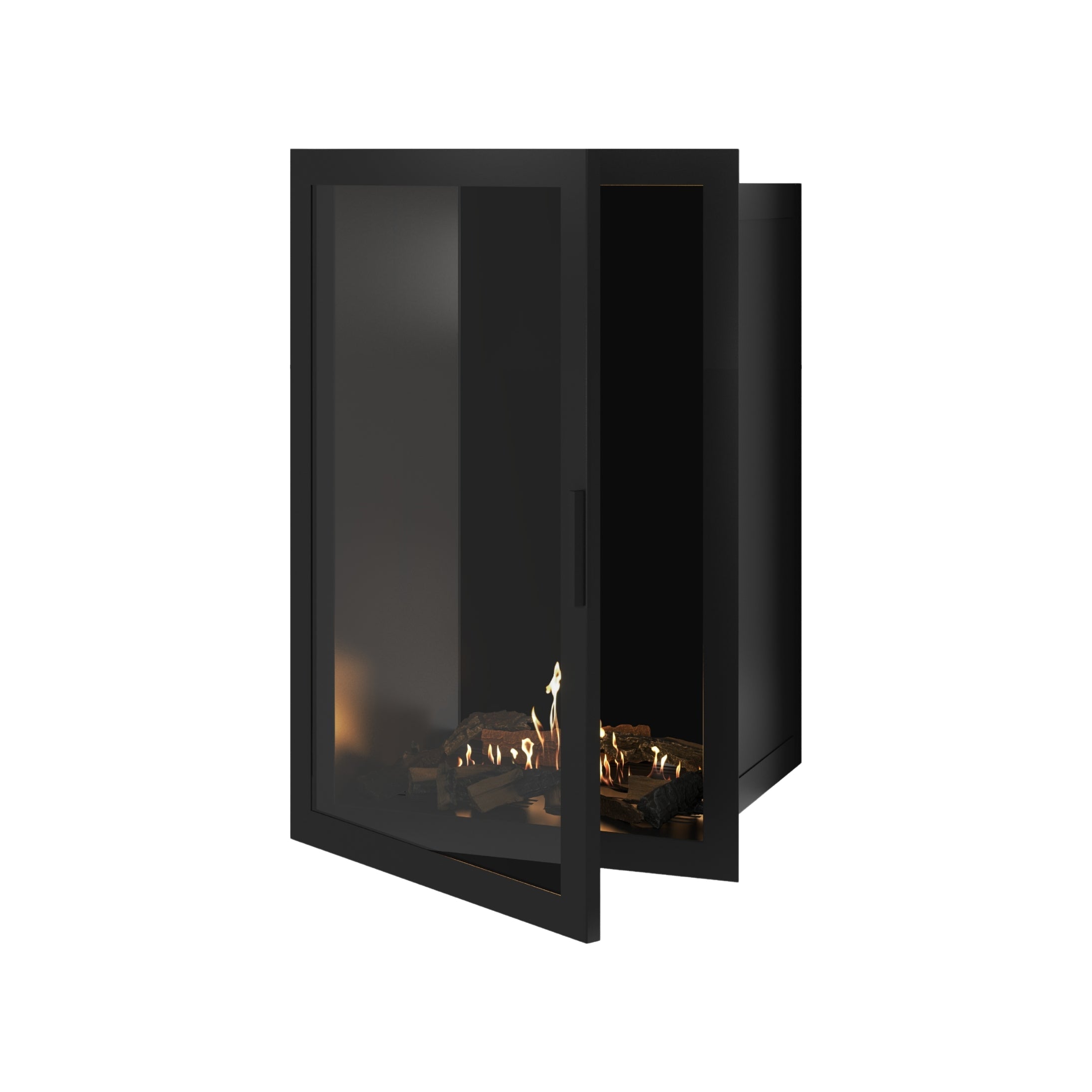 Selected Vertical Bio-ethanol Inbouwhaard Volle Glas – Enkelzijdig