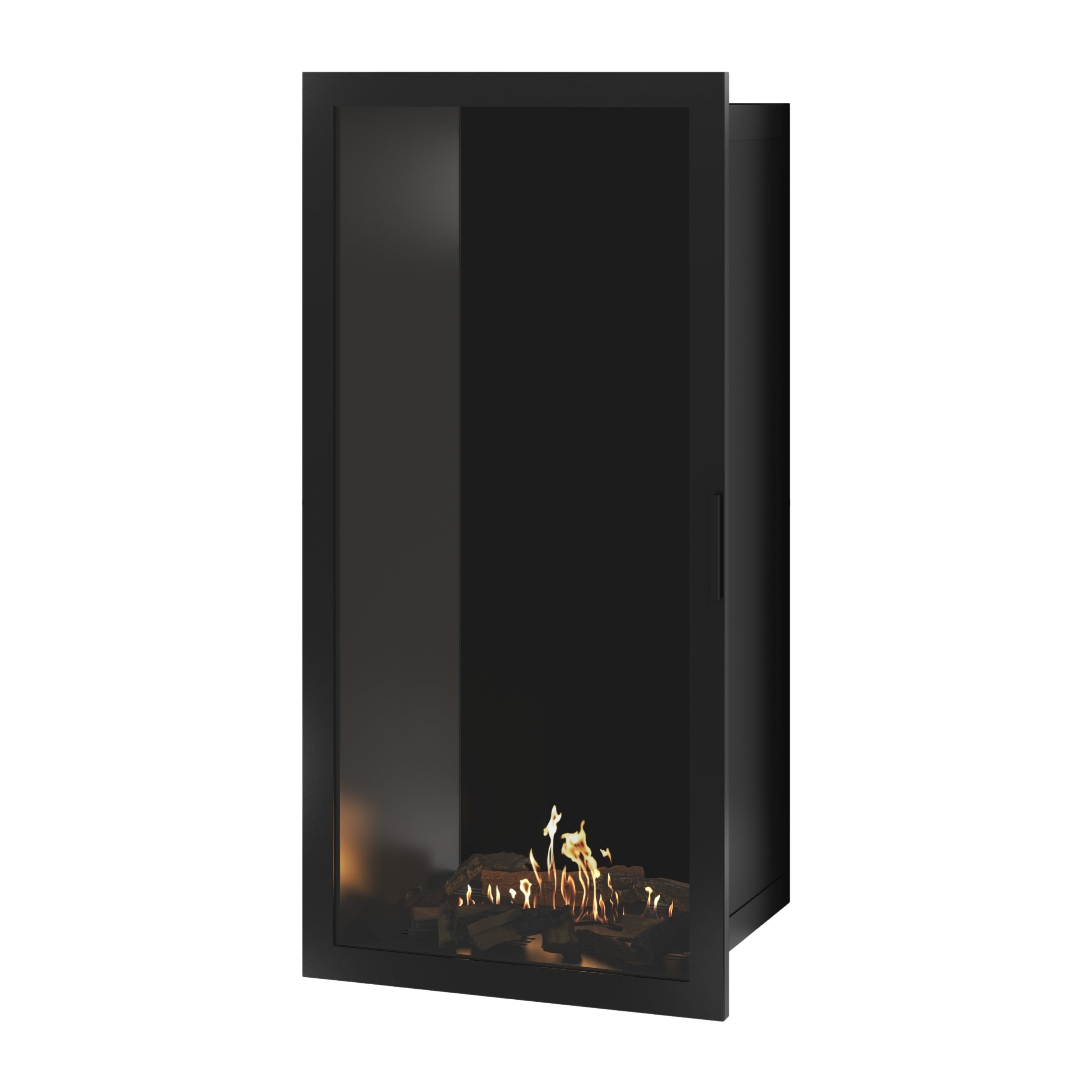 Selected Vertical Bio-ethanol Inbouwhaard Volle Glas – Enkelzijdig