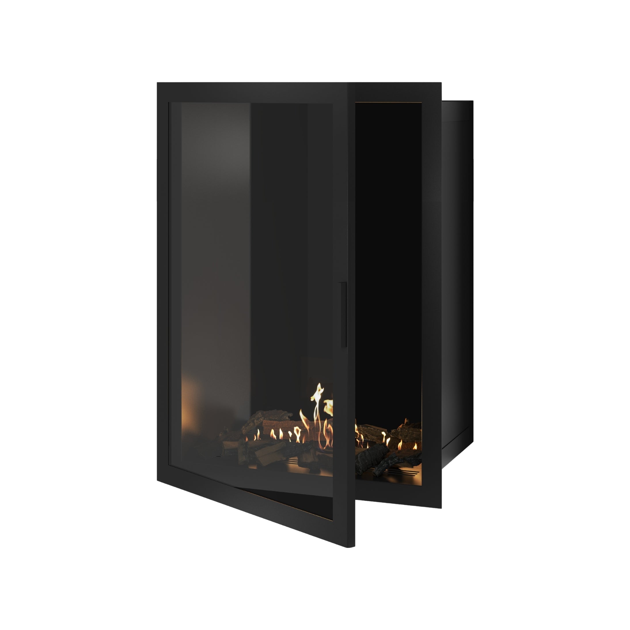 Selected Vertical Bio-ethanol Inbouwhaard Volle Glas – Enkelzijdig