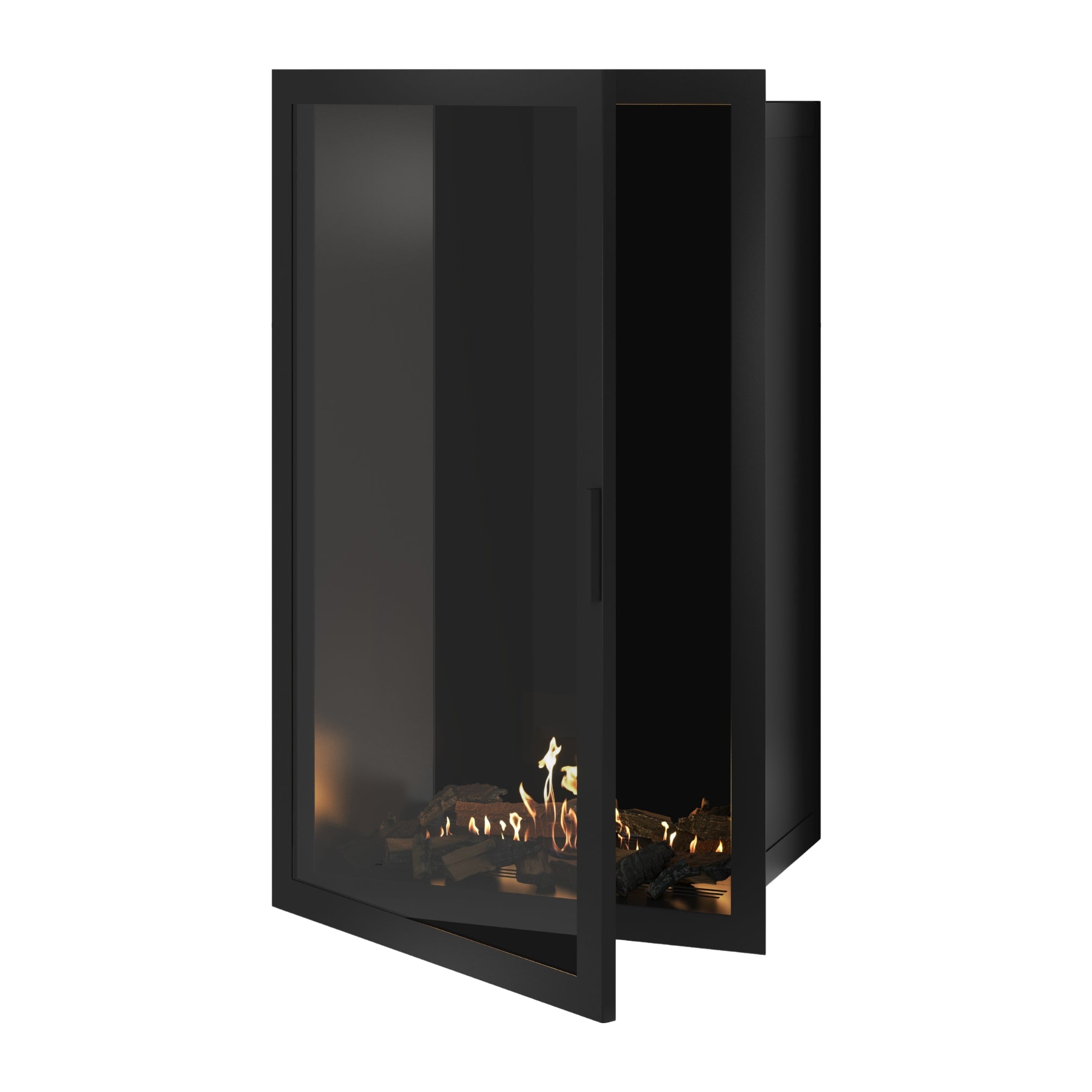 Selected Vertical Bio-ethanol Inbouwhaard Volle Glas – Enkelzijdig