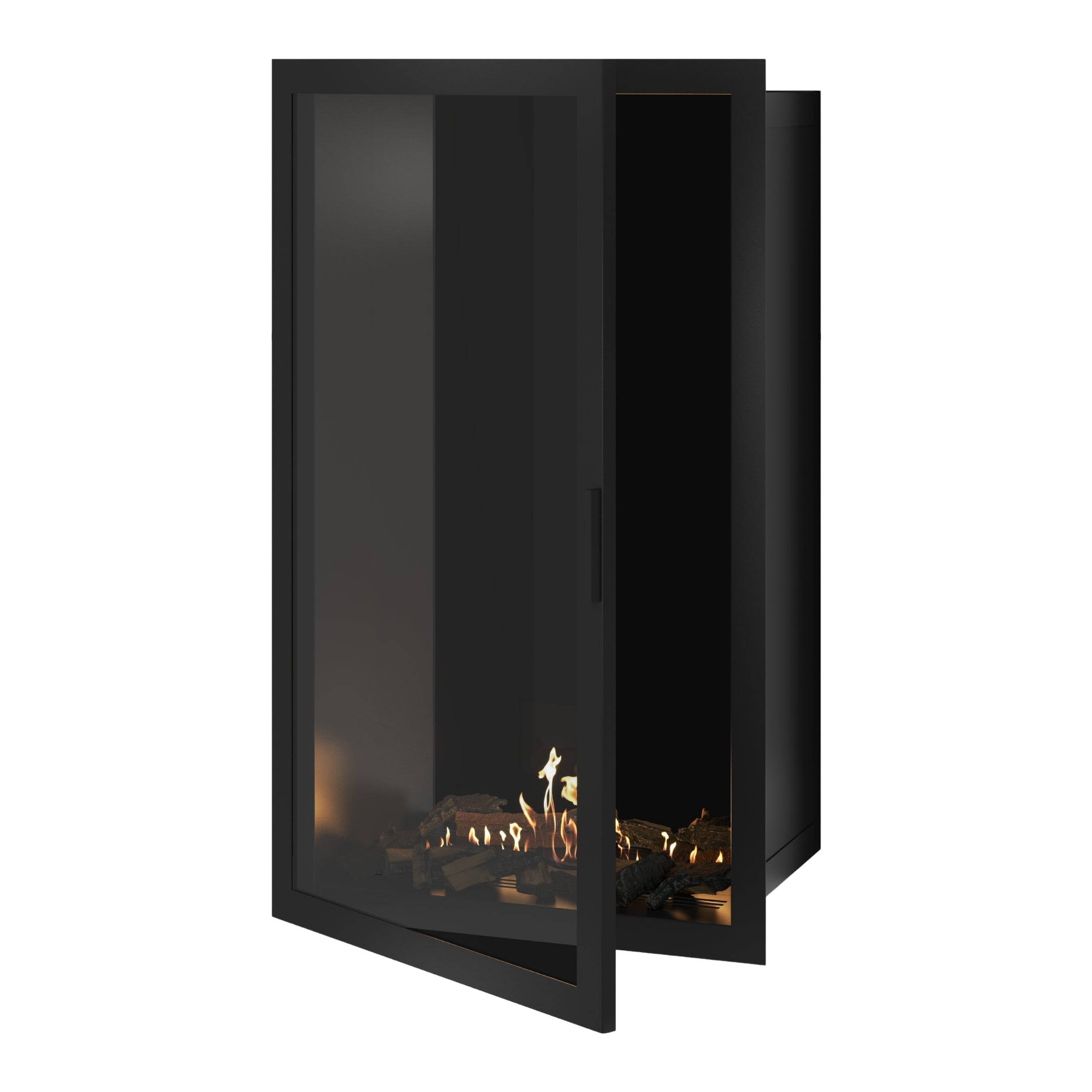 Selected Vertical Bio-ethanol Inbouwhaard Volle Glas – Enkelzijdig