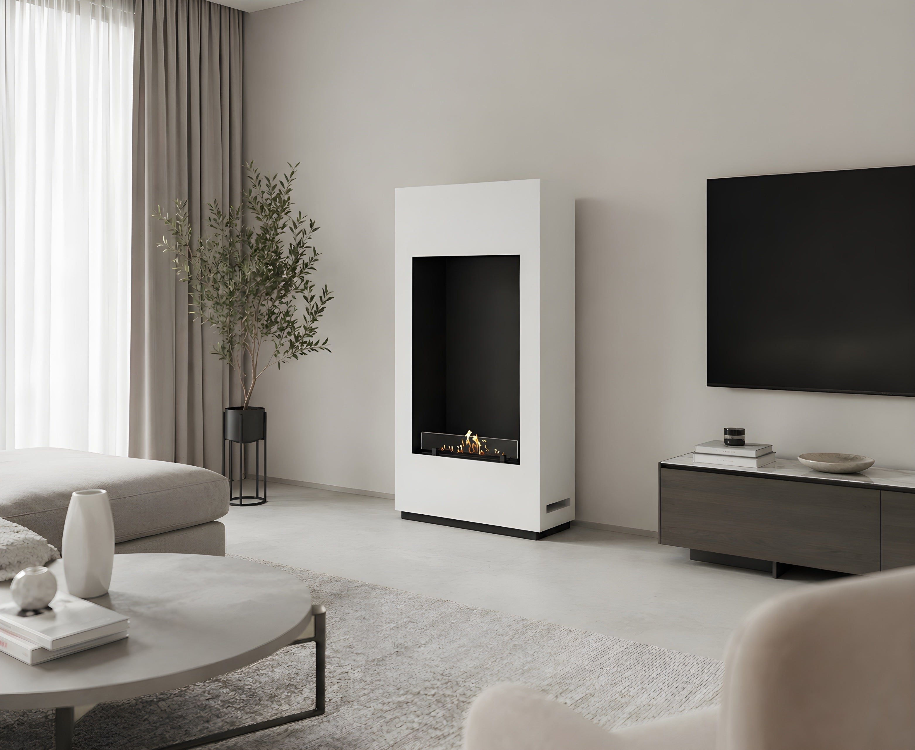 Soho Verticale Vrijstaande Bio-ethanol Sfeerhaard H120 cm