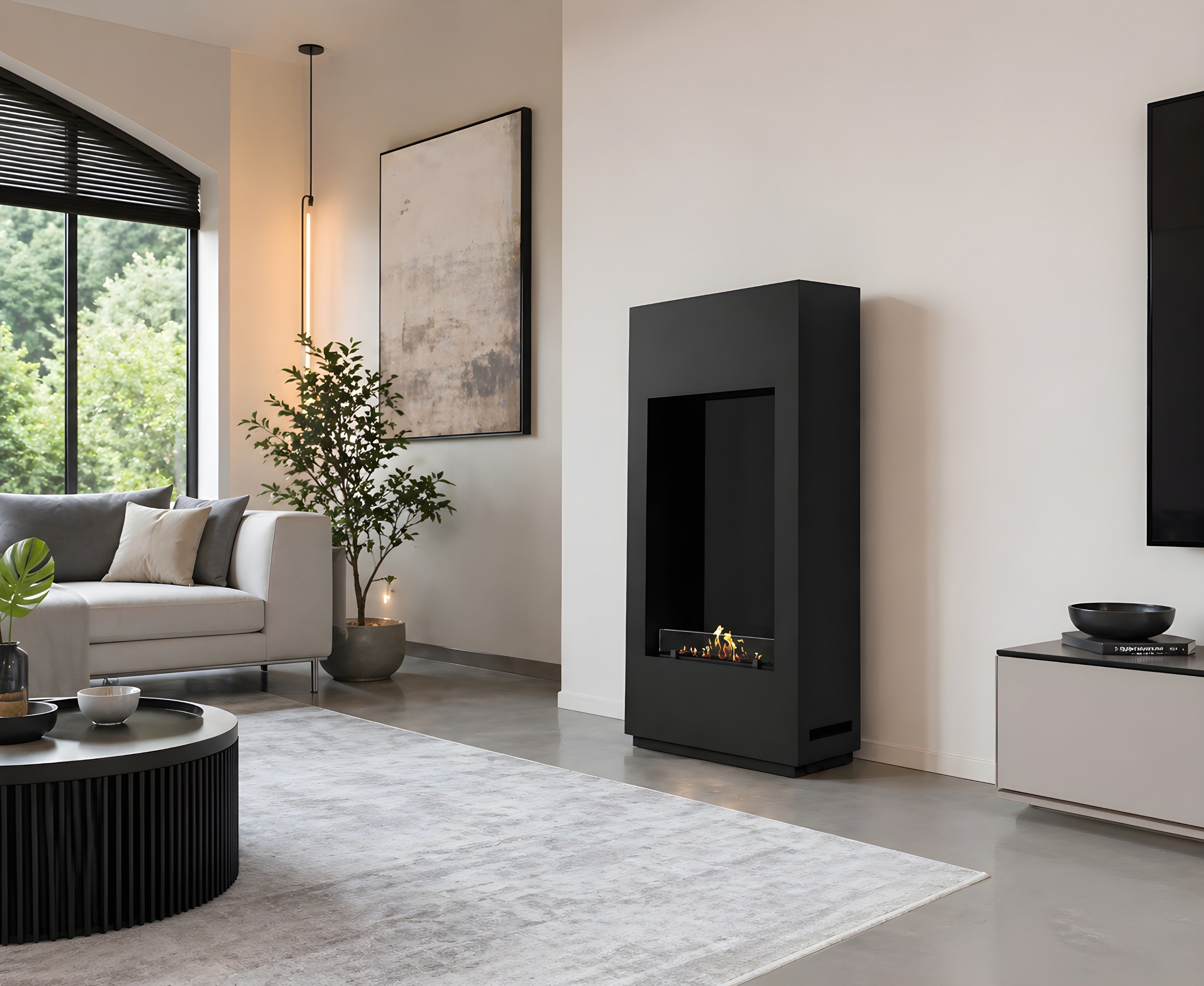 Soho Verticale Vrijstaande Bio-ethanol Sfeerhaard H120 cm