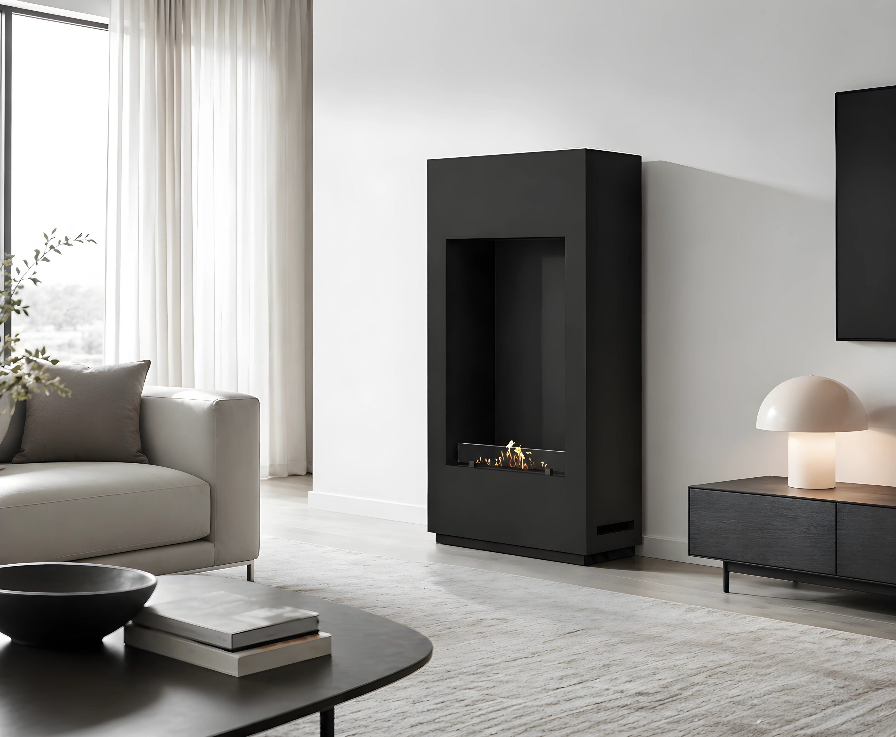 Soho Verticale Vrijstaande Bio-ethanol Sfeerhaard H120 cm