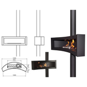 Tobav Curve Bio Ethanol Plafondhaard 120 CM